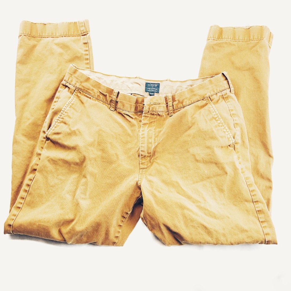 J. CREW The Sutton Pants Chino Tan 33x30 For Men